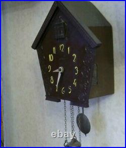 Vintage Home Wood Wall Clock Chain Cuckoo Walkers Alarm USSR Modern Design