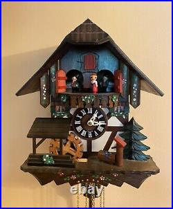 Vintage Lotscher Cuckoo Clock WithSwiss Musical Movement Playing 2 Songs, Mint