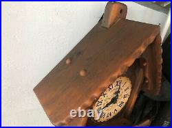Vintage New England American Cuckoo Bird Clock For Parts or Repair