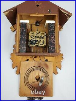 Vintage Regula West Germany Cuckoo Clock Black Forest 19 1/2 Tall