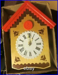 Vintage Russia Russian Cuckoo Clock Yachpom Mark colorful wood & plastic