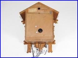 Vintage Schmeckenbecher Black Forest Cuckoo Clock Wood Hunter Cabin Blue Danube