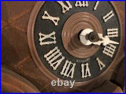 Vintage Switzerland Swiss Cuendet 1-Day Cuckoo Clock Plays Edelweiss Works