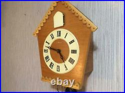 Vintage USSR Mayak Mechanical Wall Hanging Wooden Cuckoo Clock Fight