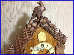 Vintage USSR Mayak Wall Mechanical Wooden Cuckoo Clock Fight Handmade Fishing