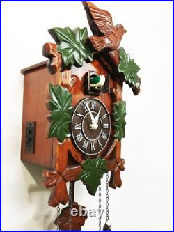 Vintage Wall Clock Handcrafted Wood Cuckoo Clock-N. Dim. 13X9.5 in for Christmas