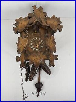 Vintage West German Cuckoo Clock UNTESTED FOR PARTS