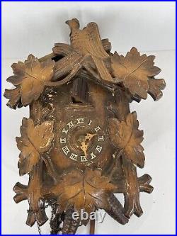 Vintage West German Cuckoo Clock UNTESTED FOR PARTS