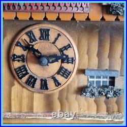 Vintage cuckoo clock wood mechanical musical Div. Pat. UGMangem