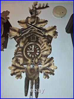 Vintage german black forest cuckoo clock for repair