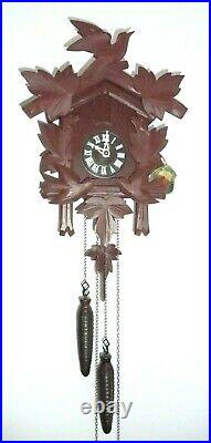 Vtg Nice Hubert Herr Black Forest Cuckoo Clock withTag Triberg Germany see video