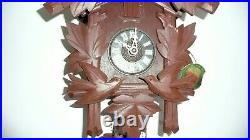 Vtg Nice Hubert Herr Black Forest Cuckoo Clock withTag Triberg Germany see video