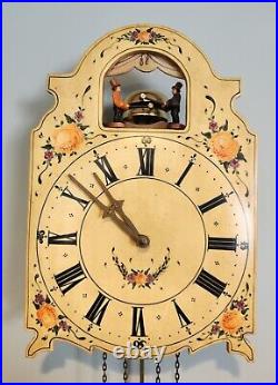 Vtg Rombach & Haas SIGNED Hand Painted Black Forest Cuckoo Clock Kapuziner WORKS
