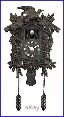 Wall Mount Clock Cuckoo Bird Vintage Home Decor Pendulum Wood Effect Antique