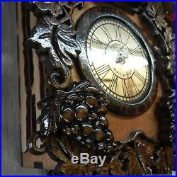 Wooden cuckoo clock handmade wood carving exclusive gift